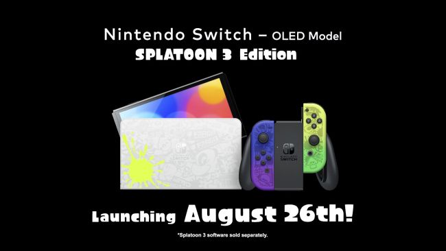 Una nueva Nintendo Switch OLED de Splatoon 3 sale en agosto